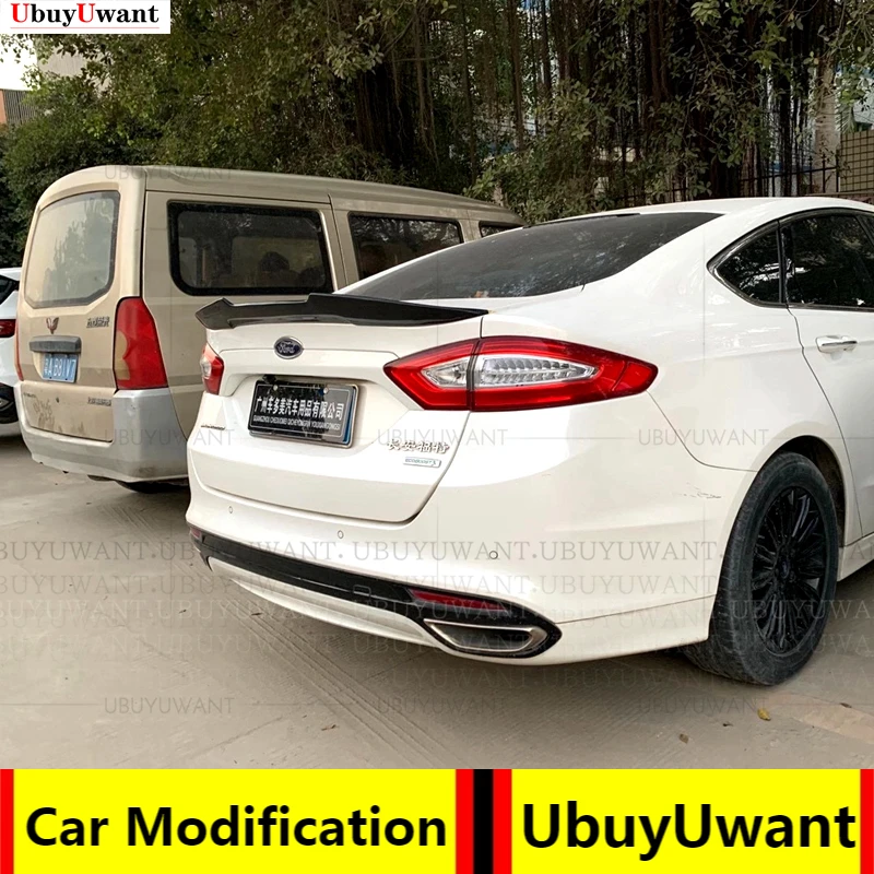 

For Ford Mondeo 2013-2021 PSM Style Spoiler Carbon Fiber Look Rear Trunk Wing Car Body Kit Accessories For Ford Mondeo