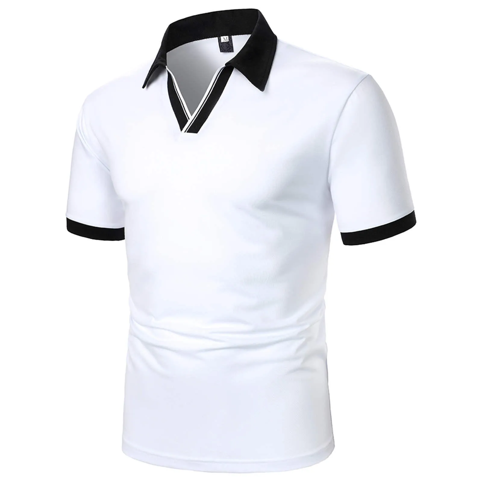 Новинка лета 2022 мужская рубашка-поло с коротким рукавом и воротником-стойкой