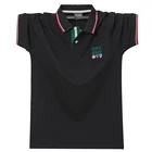 Мужская рубашка-поло, из чистого хлопка, с коротким рукавом