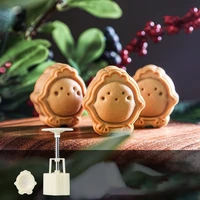 diy 3d mooncake mold set 50g chick pattern shaped moon cake plastic mold press safe cookie molds for mid autumn festival