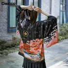 Женское винтажное японское кимоно, кардиган, мужское кимоно юката, Оби-Ман, хаори, костюм самурая тонкая азиатская рубашка для косплея