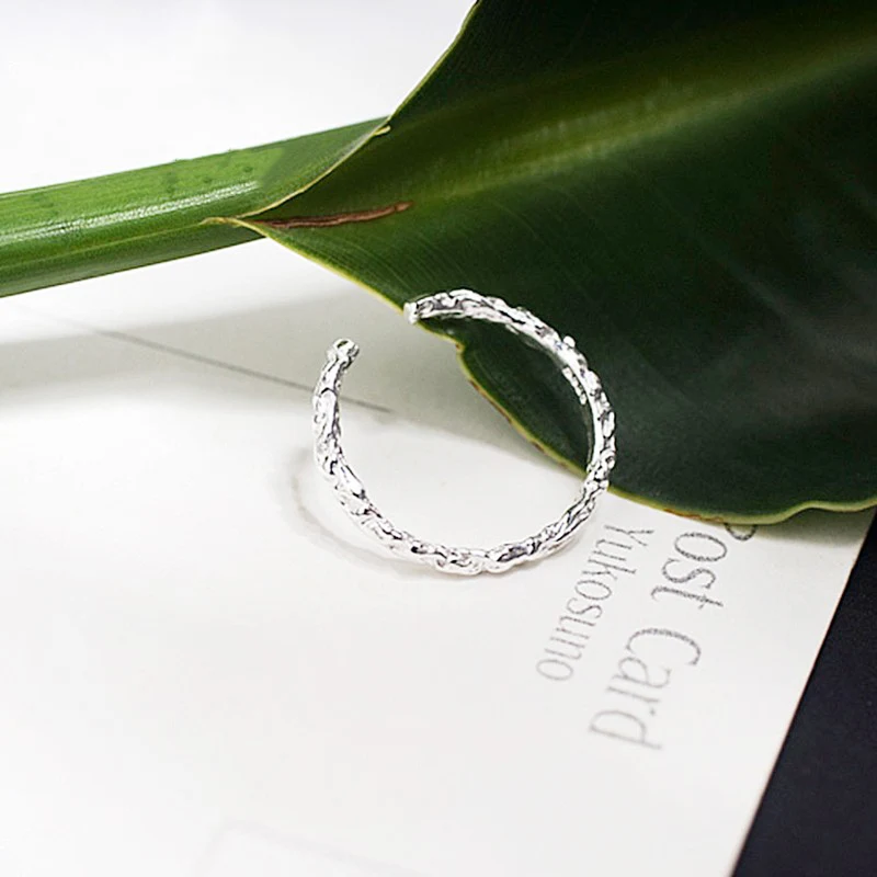 Simple Style Silver Color Round Circle Adjustable Rings For Women Personality Lady Prevent Allergy Retro Fashion jewelry | Украшения и