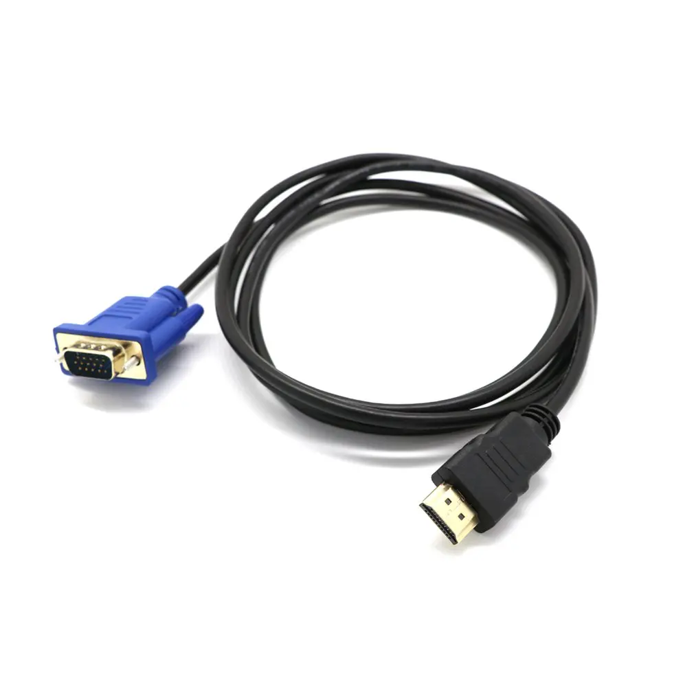 Совместимому с HDMI к VGA конвертер кабель аудио D SUB Мужской Видео адаптер для