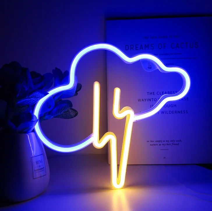 

Светодиодный светильник в виде облака и свечения, декоративный неоновый светильник, настенный светильник для сна, подвесной художественны...