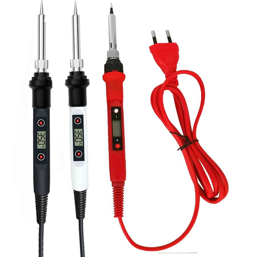 60/80W digital electric soldering iron welding iron tool  temperature adjustable soldering  iron tips/ stand/ tin wire