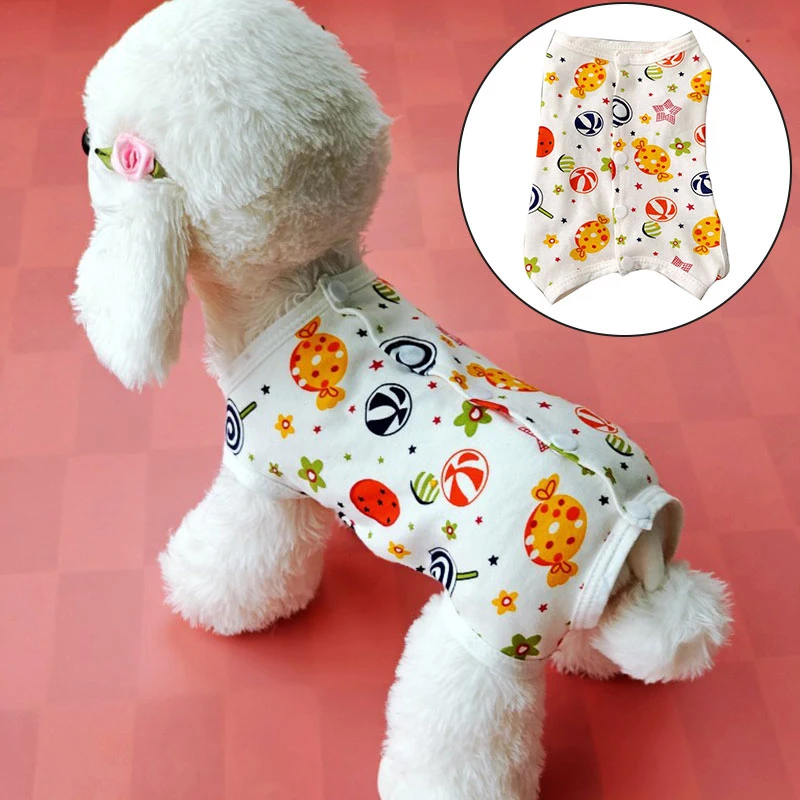 

Animal Pattern Dog Pajamas Pet Cat Dog Clothes Sleeveless Belly Sterilization Suit Dog Jumpsuit Pyjamas For Small Large Dogs XXL