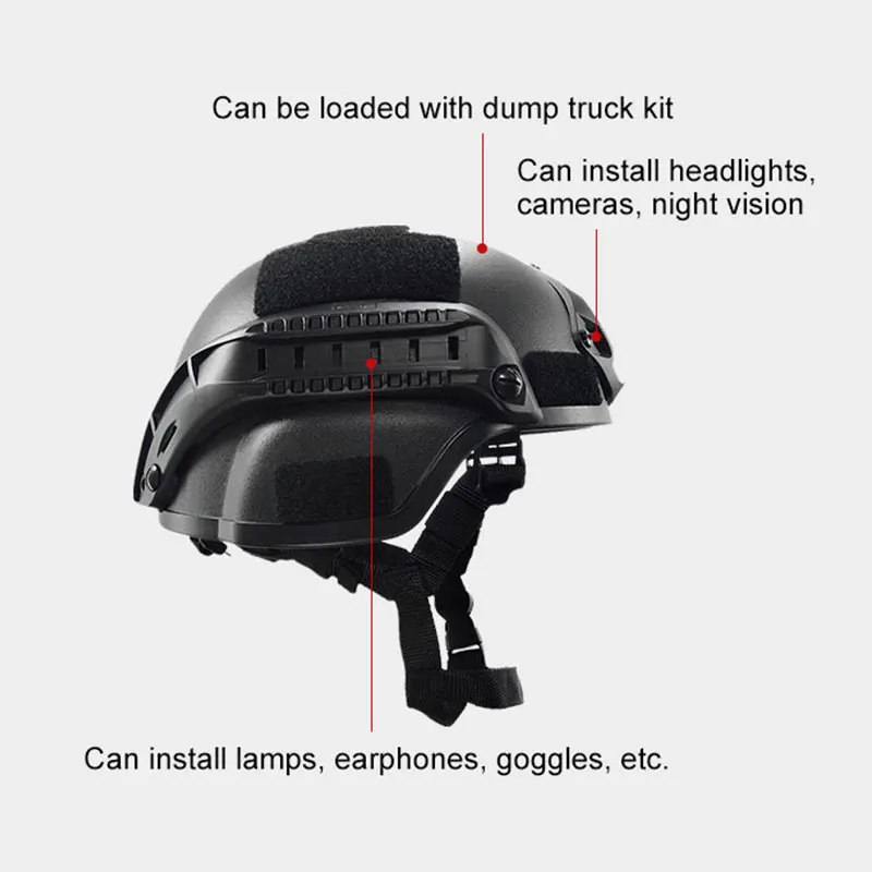Военный страйкбольный Тактический шлем CS Wargame Army MH FAST Helmet SWAT для стрельбы на