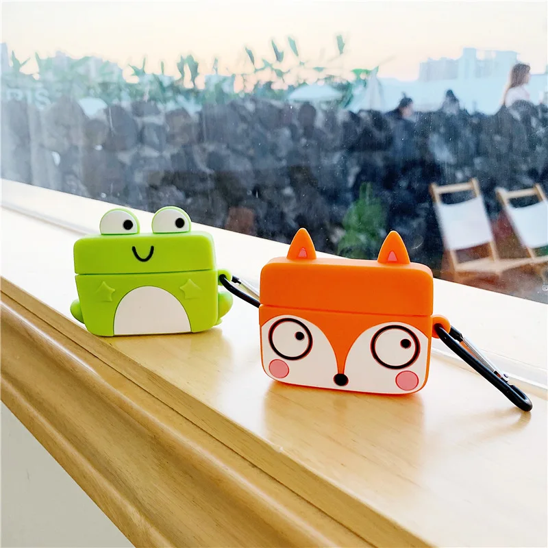 Для AirPod 2 Чехол 3D багажник чемодан мультфильм мягкий силиконовый беспроводной