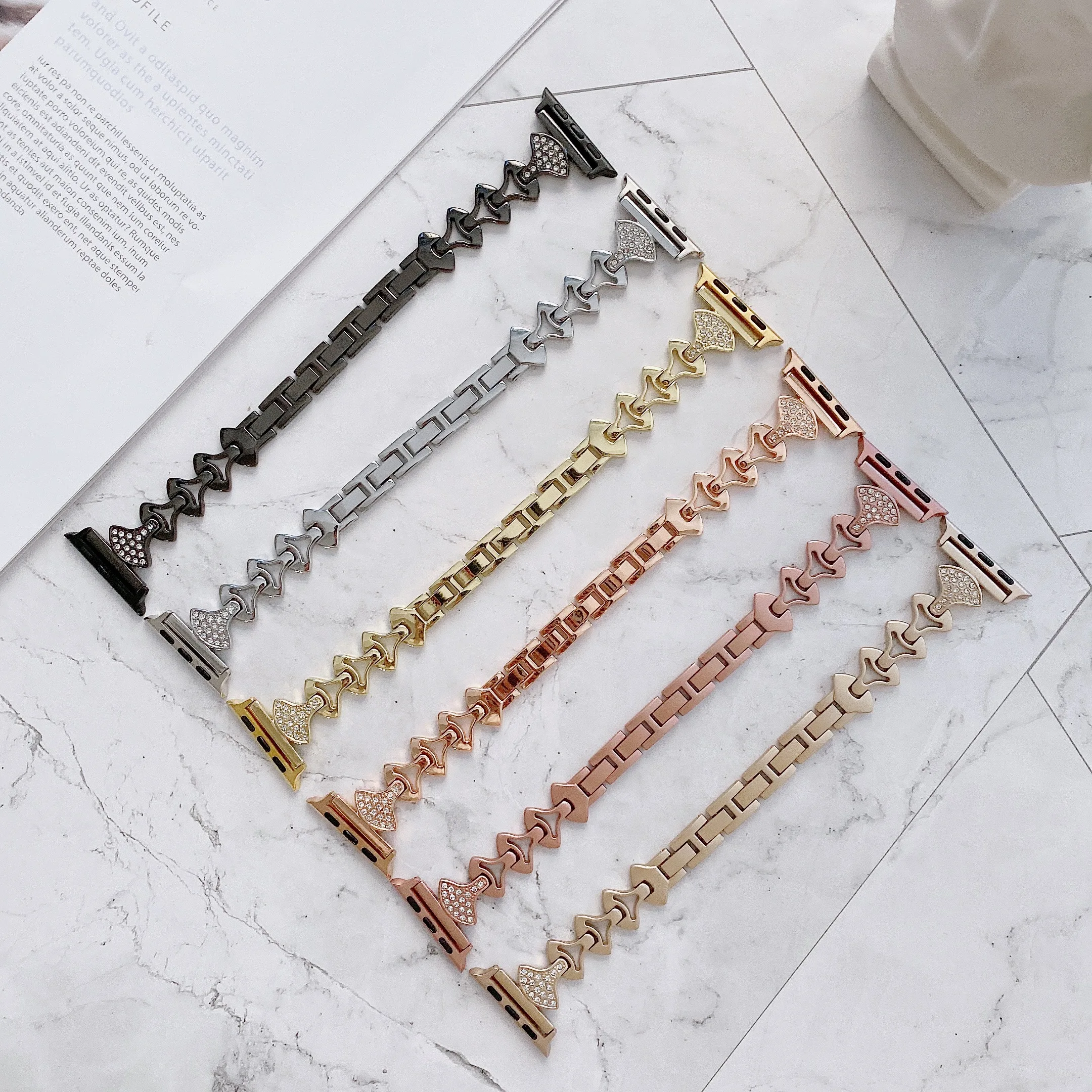 

For Apple popular fashion strap se 654 3 21 42mm 38mm 40 mm 44 mM metal stainless steel strap Iwatch series accessories strap