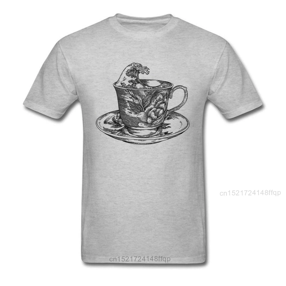 Мужская классическая Футболка с принтом кофейной чашки белая стильная футболка