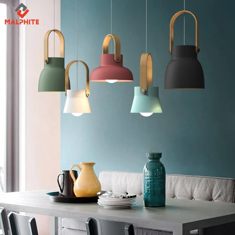 Современные подвесные светильники в стиле лофт лампа для макарон ресторана