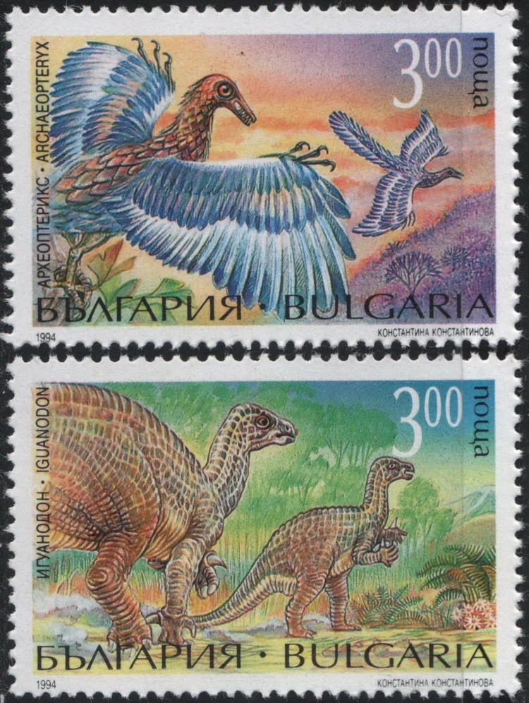 

2 шт./компл. новые штампы почты Болгарии 1994 штампы с доисторическими динозаврами MNH