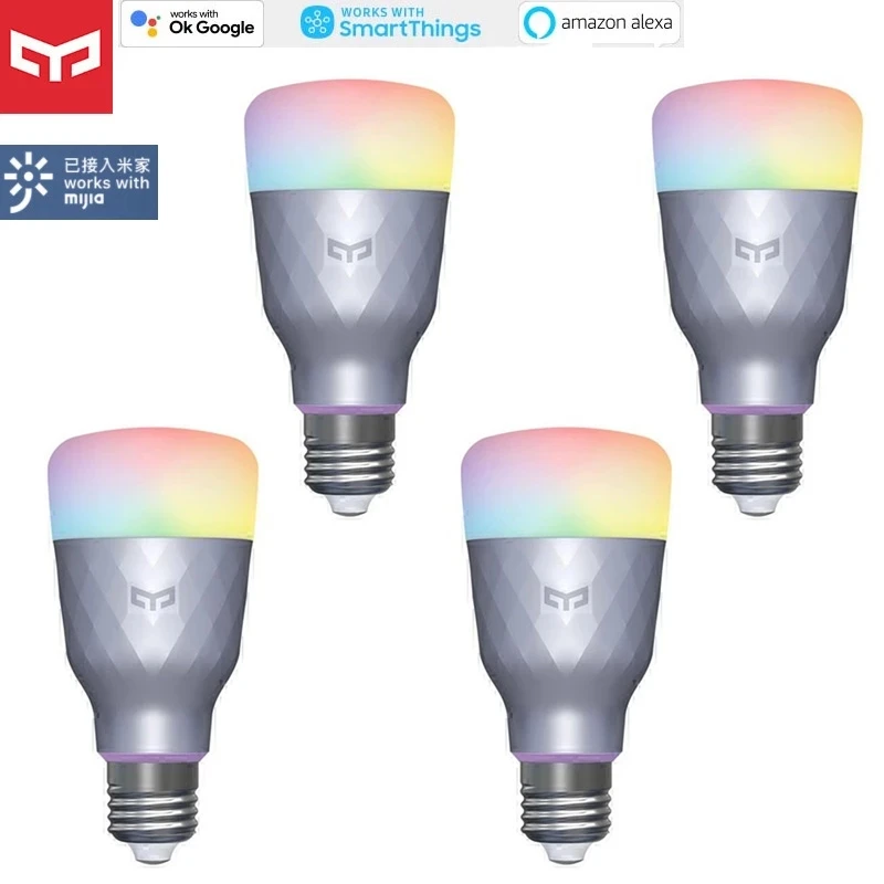 Новинка 2020! Умная Светодиодная лампа Yeelight 1SE E27 RGBW 100 240 в WIFI дистанционное