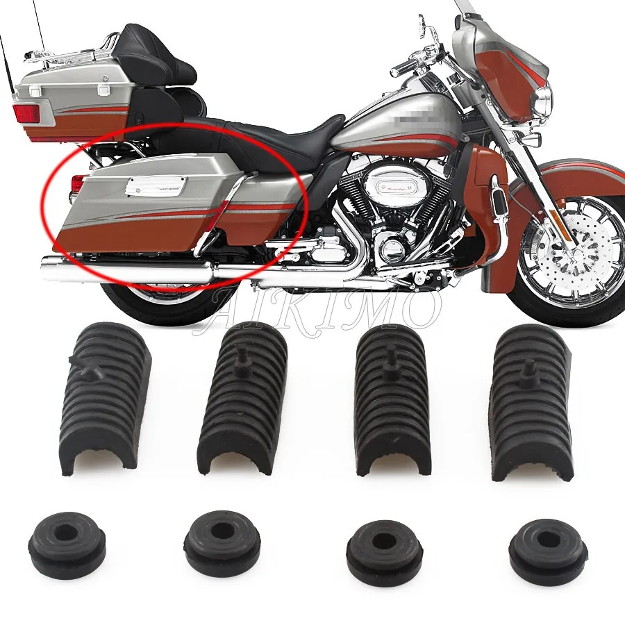 

Motorcycle Rubber Grommet Support Cushion Hard Saddlebag Saddle Hard For Harley Touring Road King Electra Street Glide