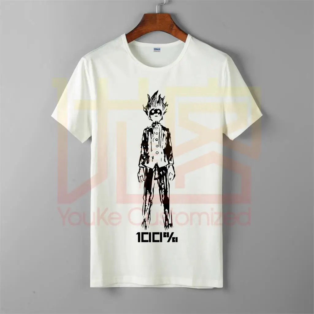 2019 mob psycho 100 explosion Аниме Манга японский Лут Мужская футболка с круглым вырезом 100%