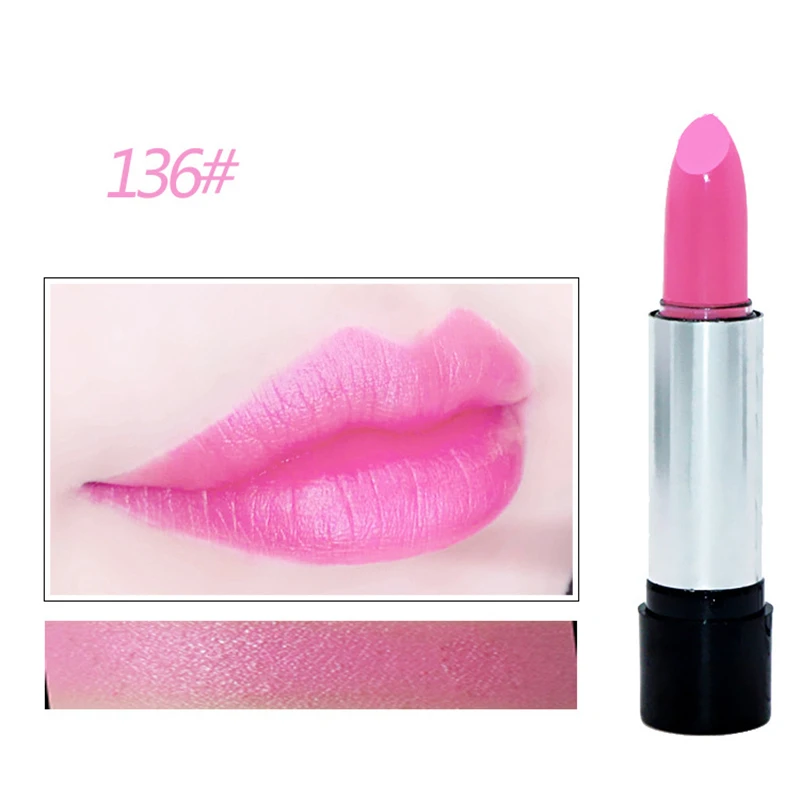 13 Colors Moisturizer Lipstick Waterproof Long Lasting Smooth Moisturizing Glitter Lipsticks Sexy Red Nude Lip Stick Makeup - Цвет: 136