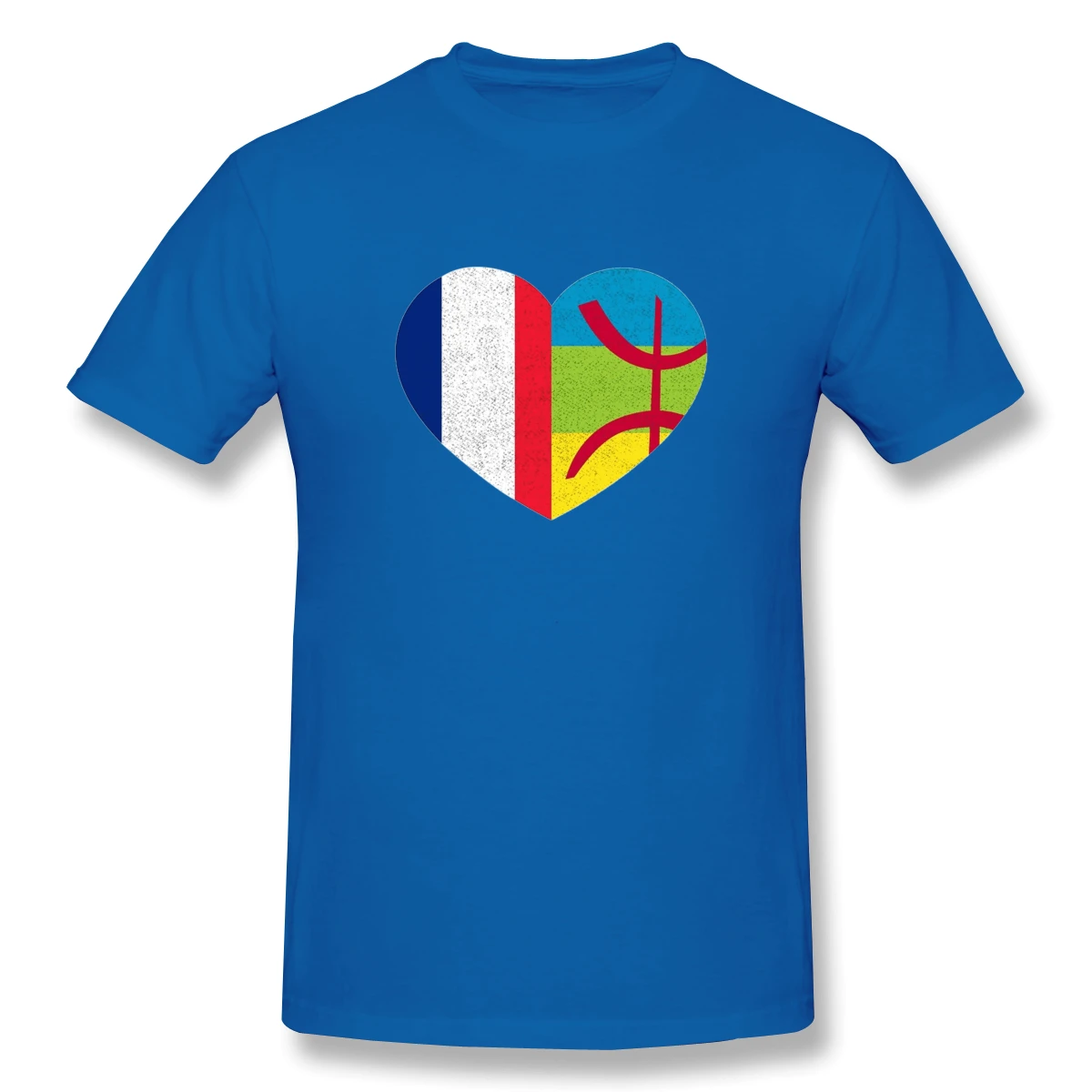 Мужская футболка с коротким рукавом Amazigh Kabyle Винтажная французским флагом и