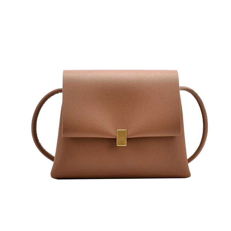 

Women's Messenger Bag New Solid Color PU Soft Leather Shoulder Bag Fashion All-match Texture Female Bag Diagonal Bag Purses