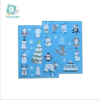 rocooart christmas temporary tattoo stickers snowman elk tattoo for children party waterproof fake tatto kids face hands t1837