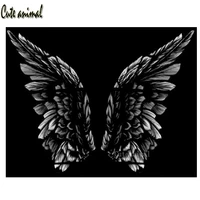 full square round drill diamond painting cross stitch kit angel wings crystal diamond embroidery needlework craft new arrival