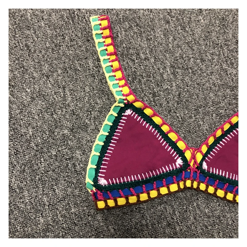 Женские сексуальные купальники с эластичным купальником ручной работы вязаные