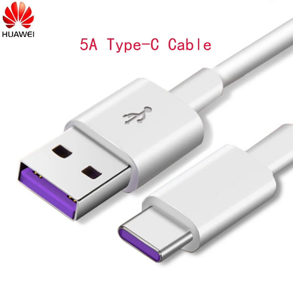 Оригинальный кабель USB 5A Type C для Huawei сверхзарядный P20 Pro lite Mate 9 10 P10 Plus V10 3 1 C|Кабели