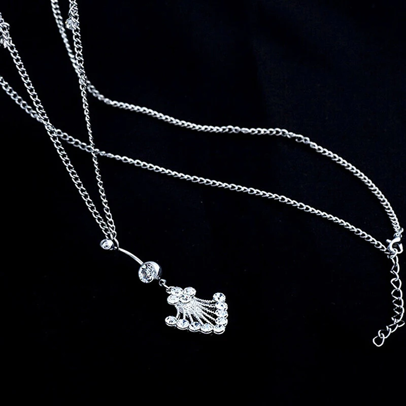 

Navel Ring Body Chain Crystal alloy Navel Ring Belly Sexy Waist Chain Fashionable Beach Body Jewelry