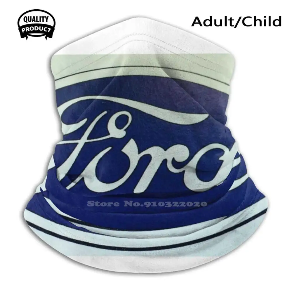

Old Retro Ford Logo Warmer Breathable Face Masks Logo Cars Automobile Retro Classic Vintage