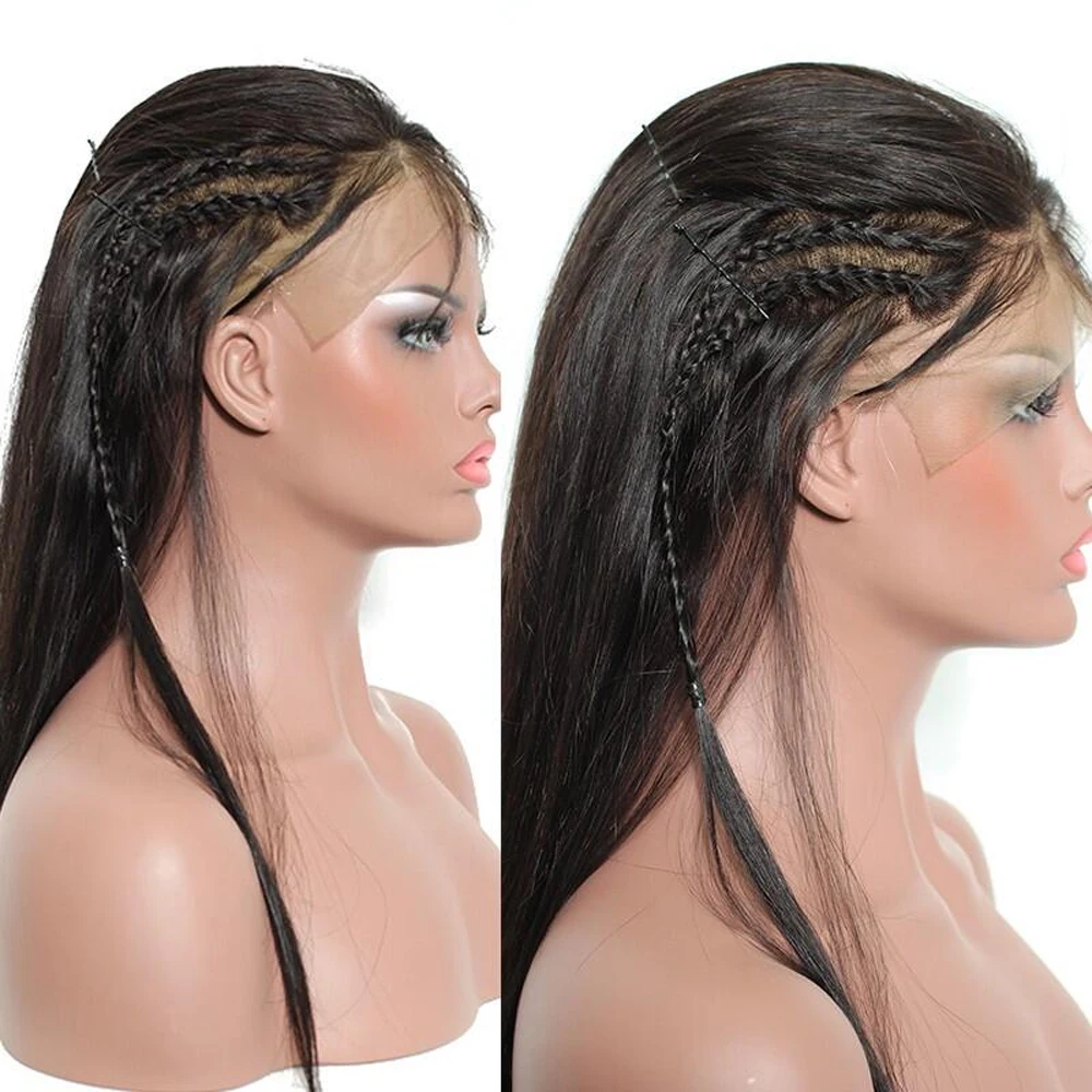 13x6 Deep part Lace Front Human Hair Wigs Straight Hair 150% Density Brazilian Remy Human Hair Pre-Plucked Hairline QT Hair