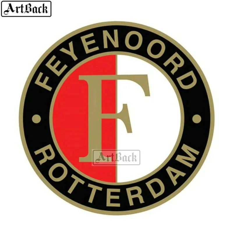 Алмазная картина Feyenoord Роттердам 20x20 см футбольная икона Полная площадь - Цвет: K