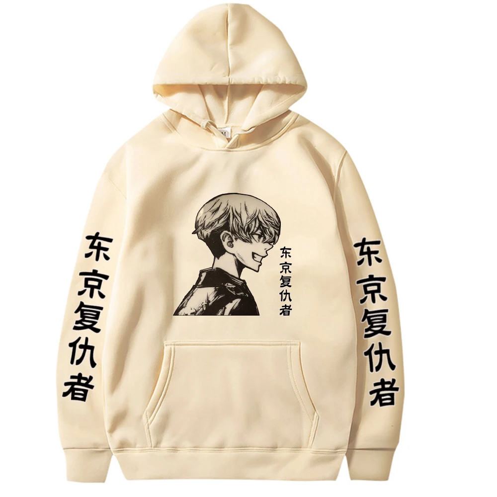 

Толстовка с капюшоном в стиле аниме Токио Мстители Chifuyu, топы с V-образным вырезом и длинными рукавами, унисекс