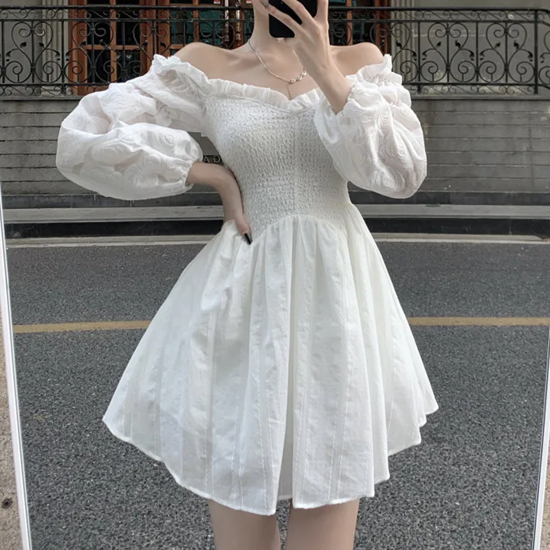 Женское жаккардовое платье-трапеция элегантное однотонное платье с длинным