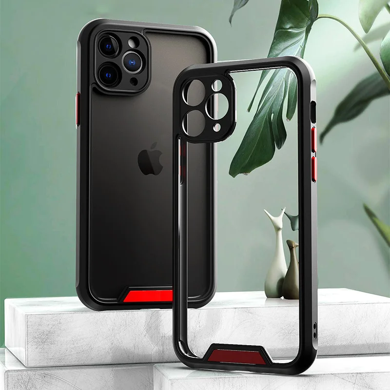 

Shockproof Bumper Armor Phone Case For iPhone 11 12 11Pro Max XR XS Max X XS 7 8 Plus 12Pro SE 2020 Camera Protection Back Cover