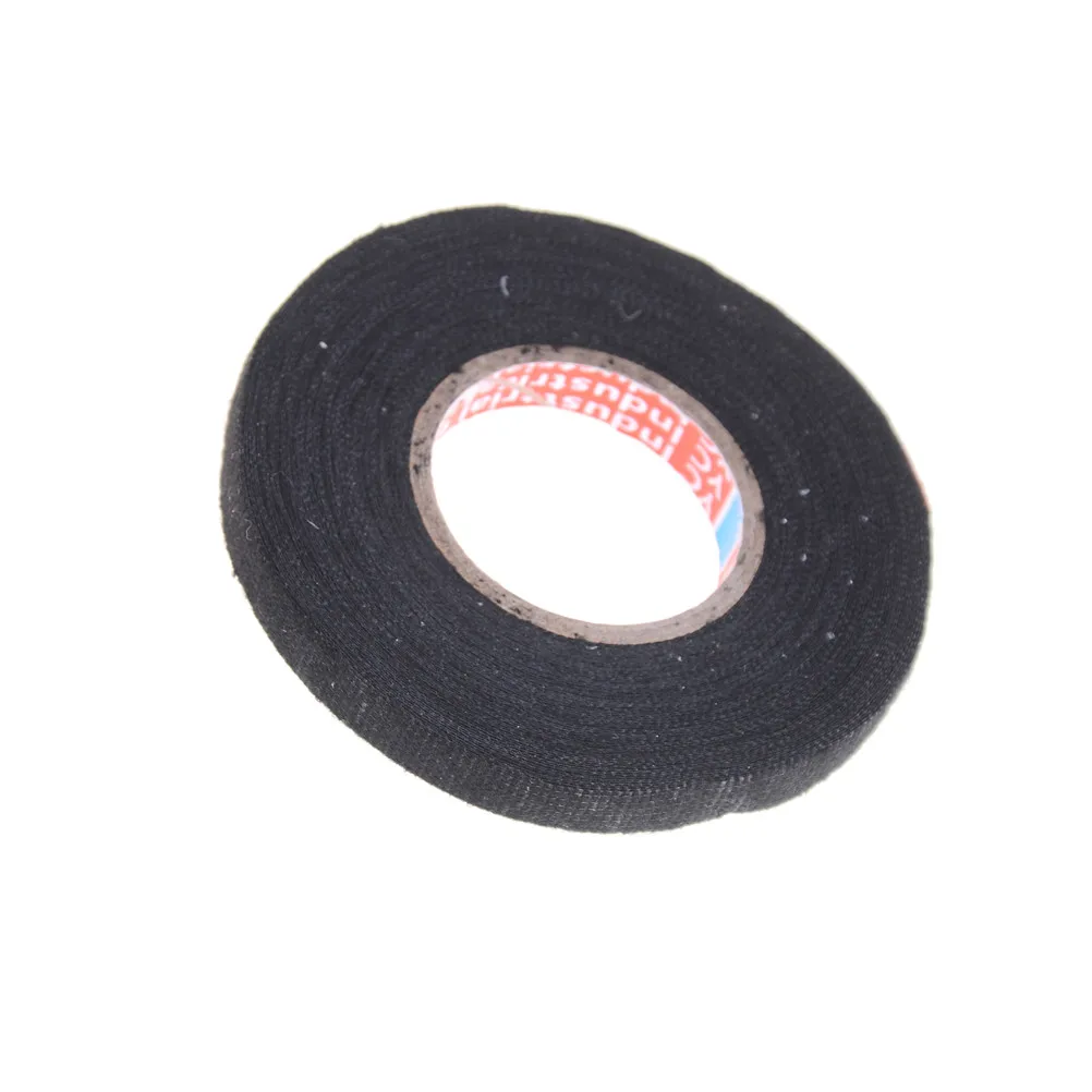 

1/2Rolls Heat-resistant Wiring Harness Tape Looms Wiring Harness Cloth Fabric Tape Adhesive Cable 9mm X 15M