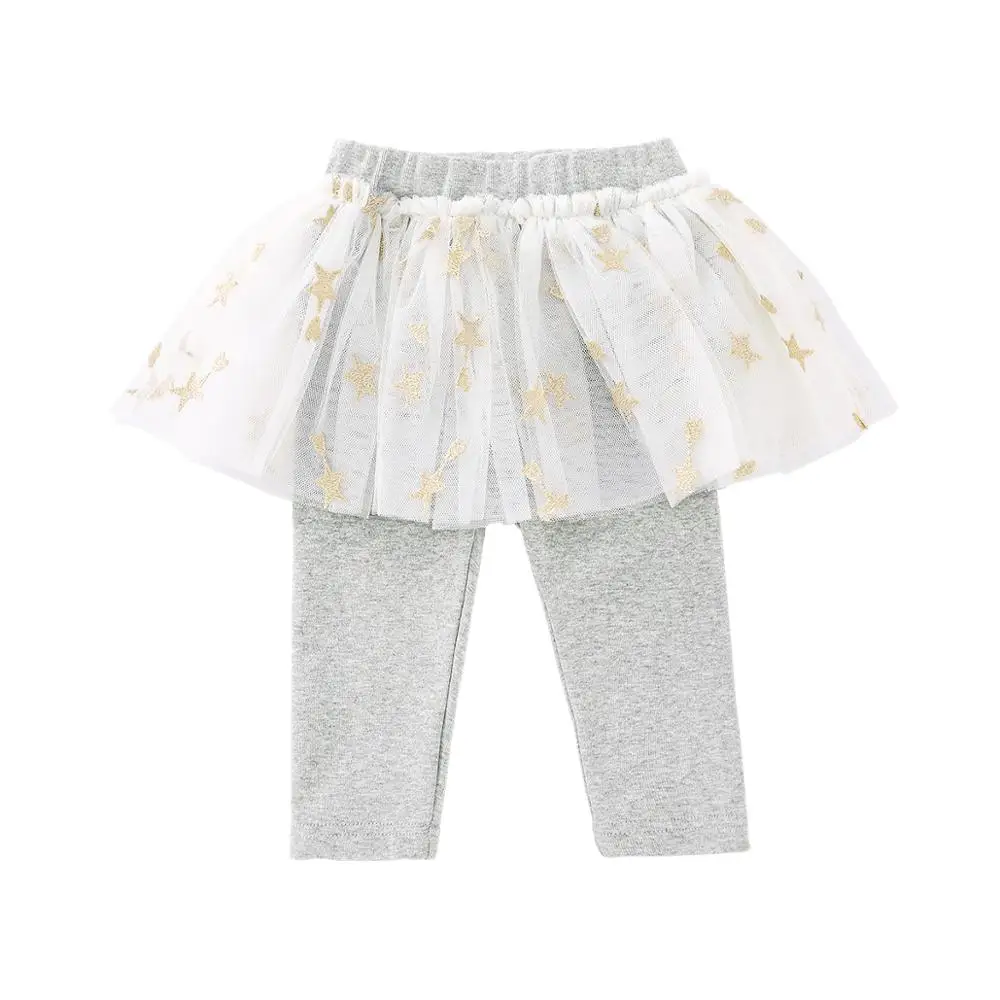 Pureborn/Леггинсы с юбкой пачкой из тюля для маленьких девочек Сезон весна осень Юбка