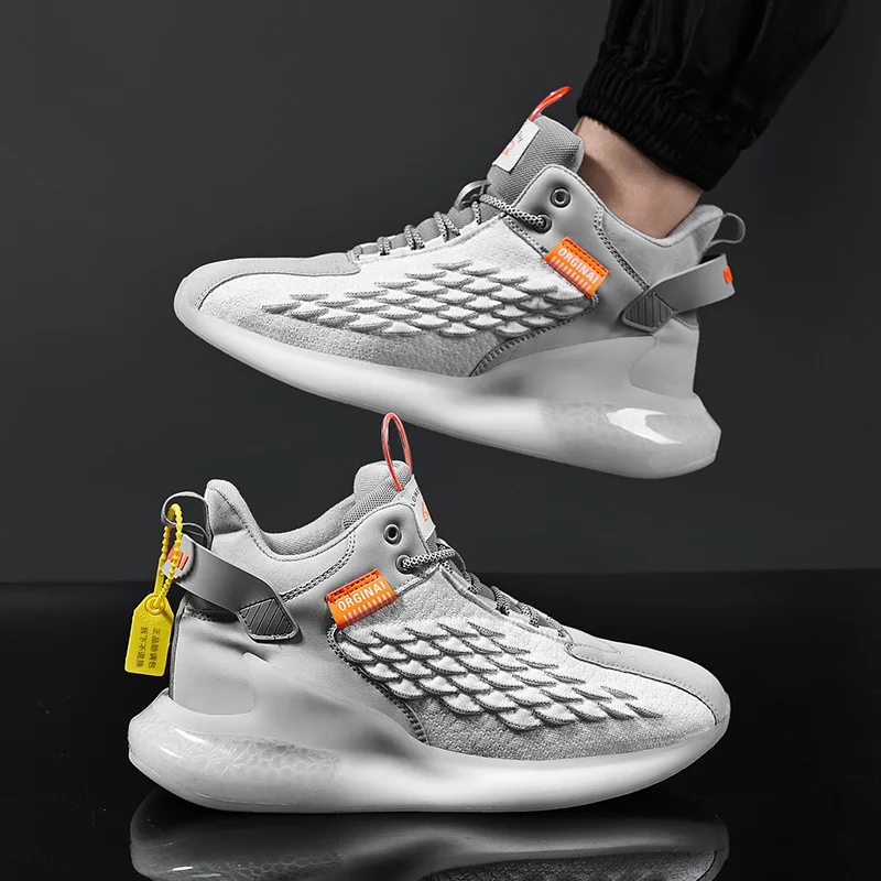 Теплые мужские кроссовки для бега удобная модная уличная спортивная обувь