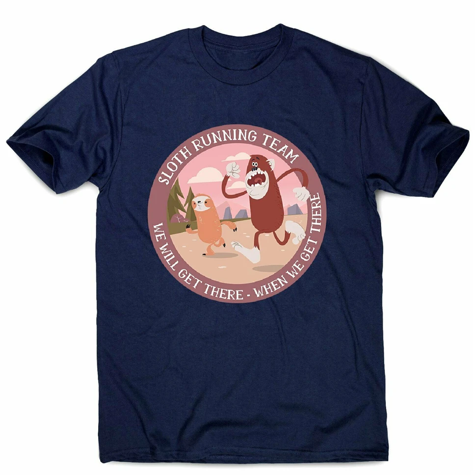 Бегущий Ленивец-Мужская смешная Премиум футболка новая забавная | Мужская одежда