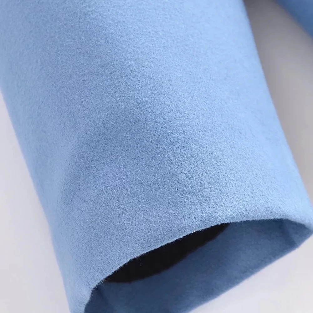 Осень 2021 женские винтажные Свободные шерстяные длинные пальто xikom с V-образным