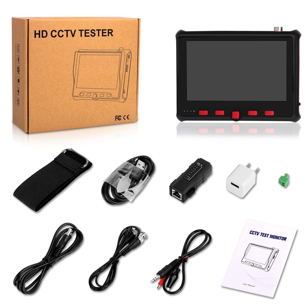 Портативный тестер TOMLOV с разрешением 480 rgb и 4 внешними мониторами 8 Мп AHD TVI CVI