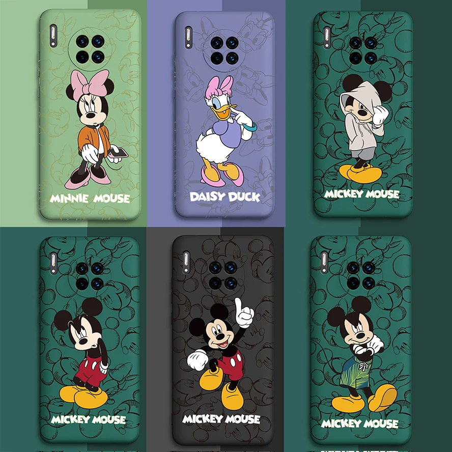 

Disney HUAWEI P40 Case Minnie Mickey Mouse Cute Anime Protective Phone Case for HUAWEI P30/P40/MATE20/MATE30/NOVA7