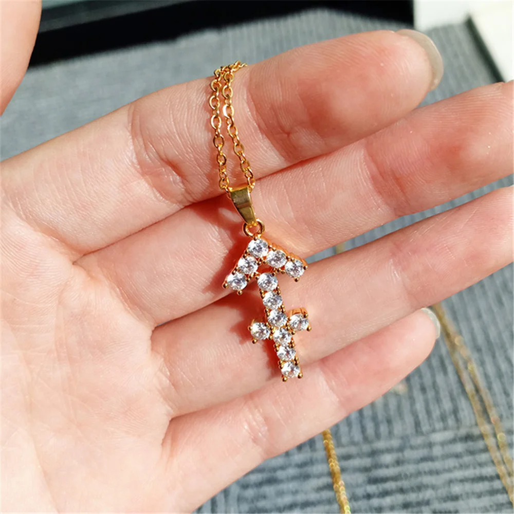 Ожерелье с 12 созвездиями из циркония для женщин и мужчин Овен Лев Водолея