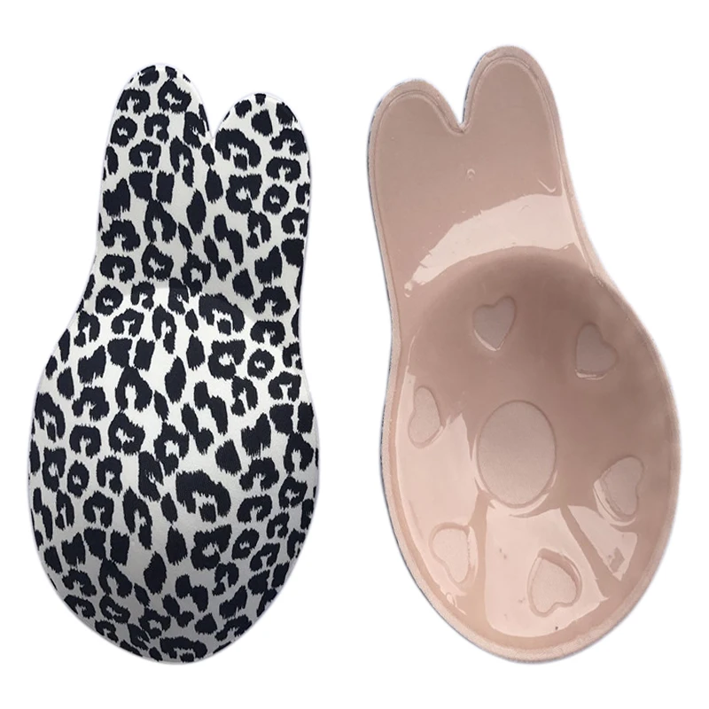 

Women Push Up Bras For Self Adhesive Silicone Strapless Invisible Bra Reusable Sticky Breast Lift Up Tape Kawaii Rabbit Bra Pads