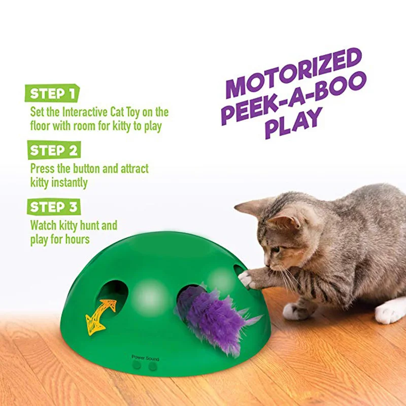 Автоматические интерактивные игрушки для кошек Pop N'Play, Обучающие электронные игрушки для кошек, игрушка для кошек для котенка, автоматическая вращающаяся игрушка для чеканки