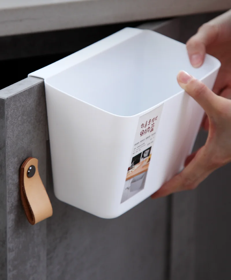 

Plastic Waste Bins Trash Kitchen Convenient Can Suspension Garbage Cube For Convenience Recycling Wastebin Hanging Basket Tools