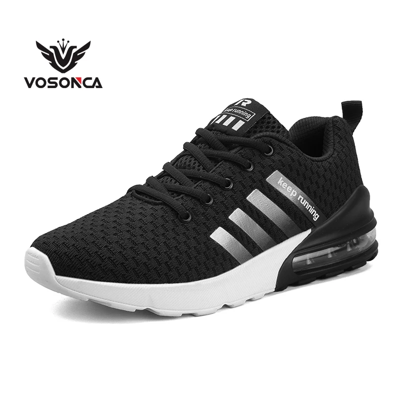 Мужские сетчатые кроссовки Vosonca светло-коричневые повседневные на шнуровке