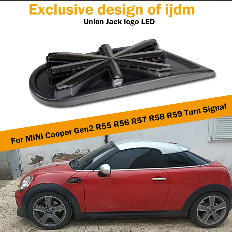 IJDM Янтарный светодиодный динамический последовательный поворотный Кранец