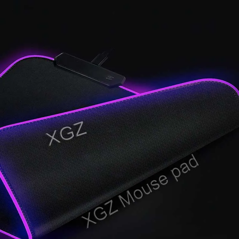 Большой коврик для мыши XGZ RGB с застежкой по краю компьютерного стола