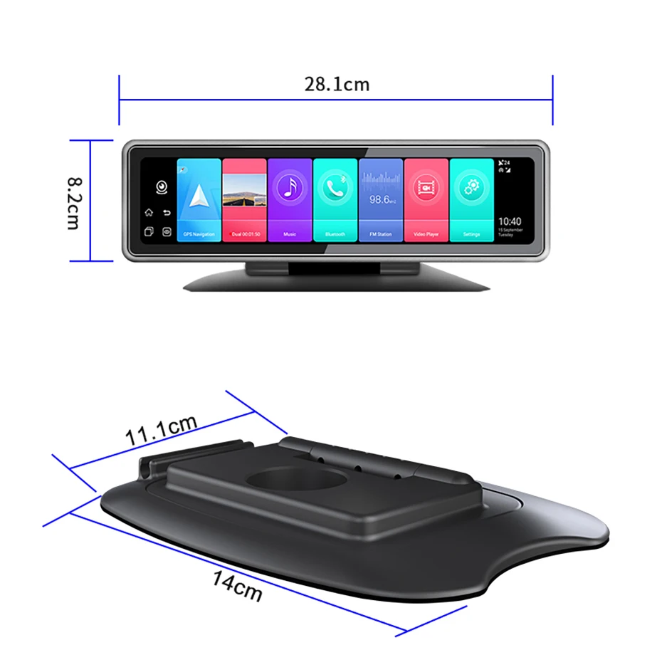 

WHEXUNE 4G Dash Cam 4 Cameras 12"Android 9.0 car dvr GPS Navigation HD 1080P Video Recorder Dashboard WiFi App Remote Monitoring