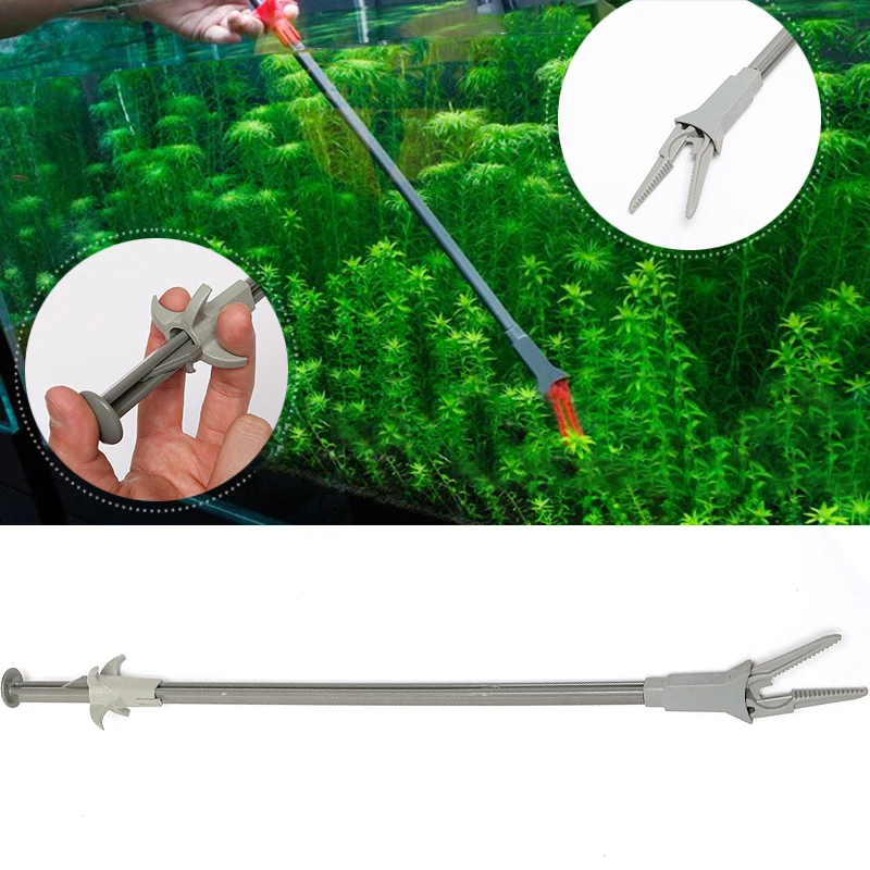 

50 CM Aquarium Tong Fish Tank Plants Pinchers Multi Tool Clamp Clip Long Handle Cleaner Aquarium Tweezer Plastic Seaweed Pliers