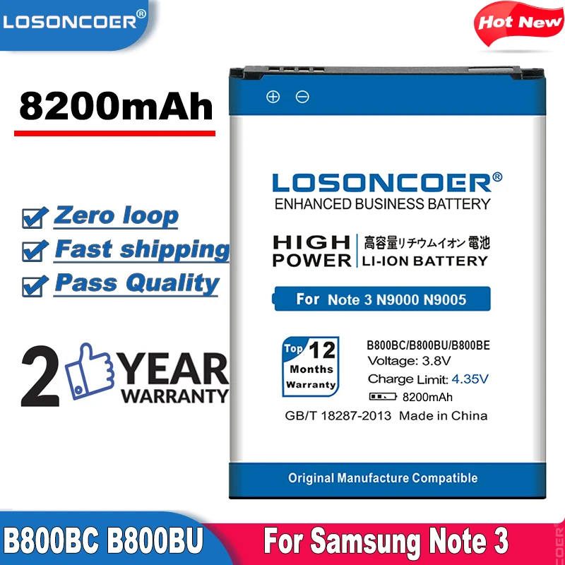 Аккумулятор B800BC/U/E на 8200 ма · ч для Samsung Galaxy Note 3 III Note3 N9000 N9005 N900A N9002 N9009 N9008S N900T/P N900 N9006